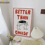 Cartoon Canvas Poster - Better Than Cheese, Coffee Time, Book & Beer