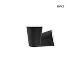 Elegant Black Disposable Tableware Set for Parties