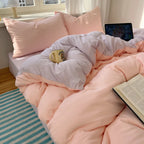 4-Piece Cotton Bedding Set - Duvet Cover & Pillowcases