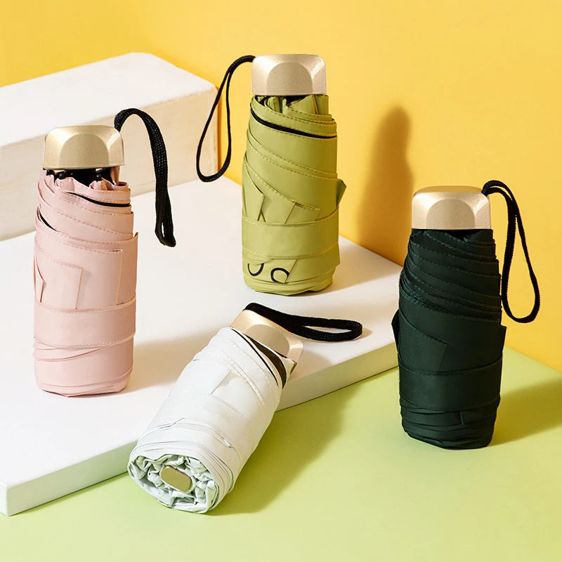 Compact Mini Umbrella with UV Protection - Lightweight & Convenient
