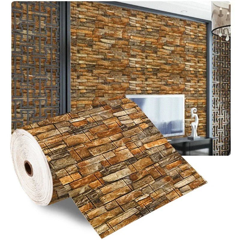 3D Brick Foam Wallpaper - Stylish Wall Decor