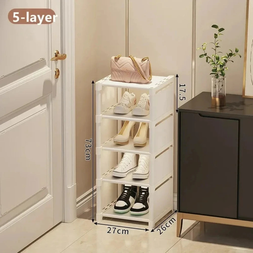 Stackable Corner Shoe Organizer - Space Saving Shoe Rack