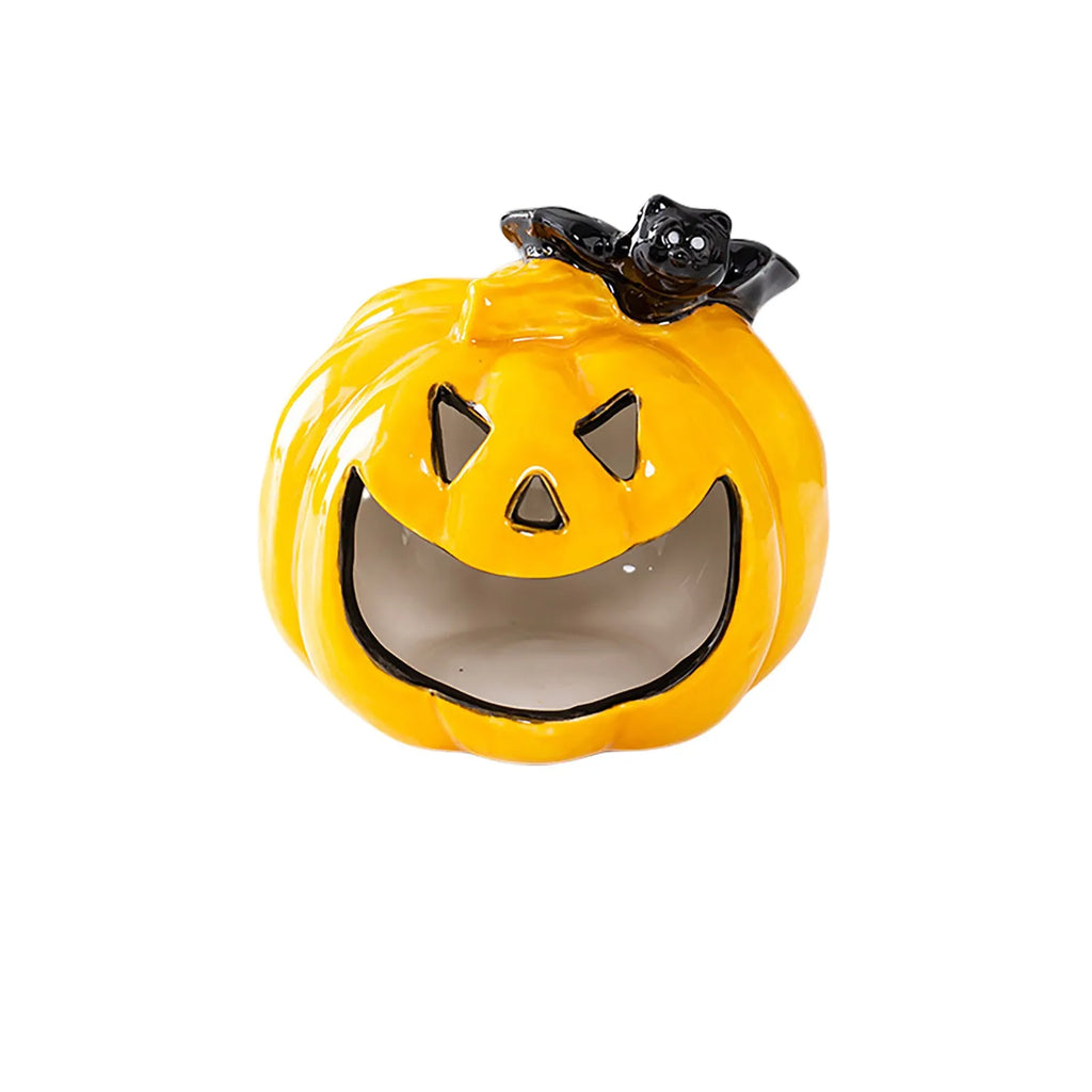 Halloween Candle Holders Set - Pumpkin, Ghost & Bat Decor