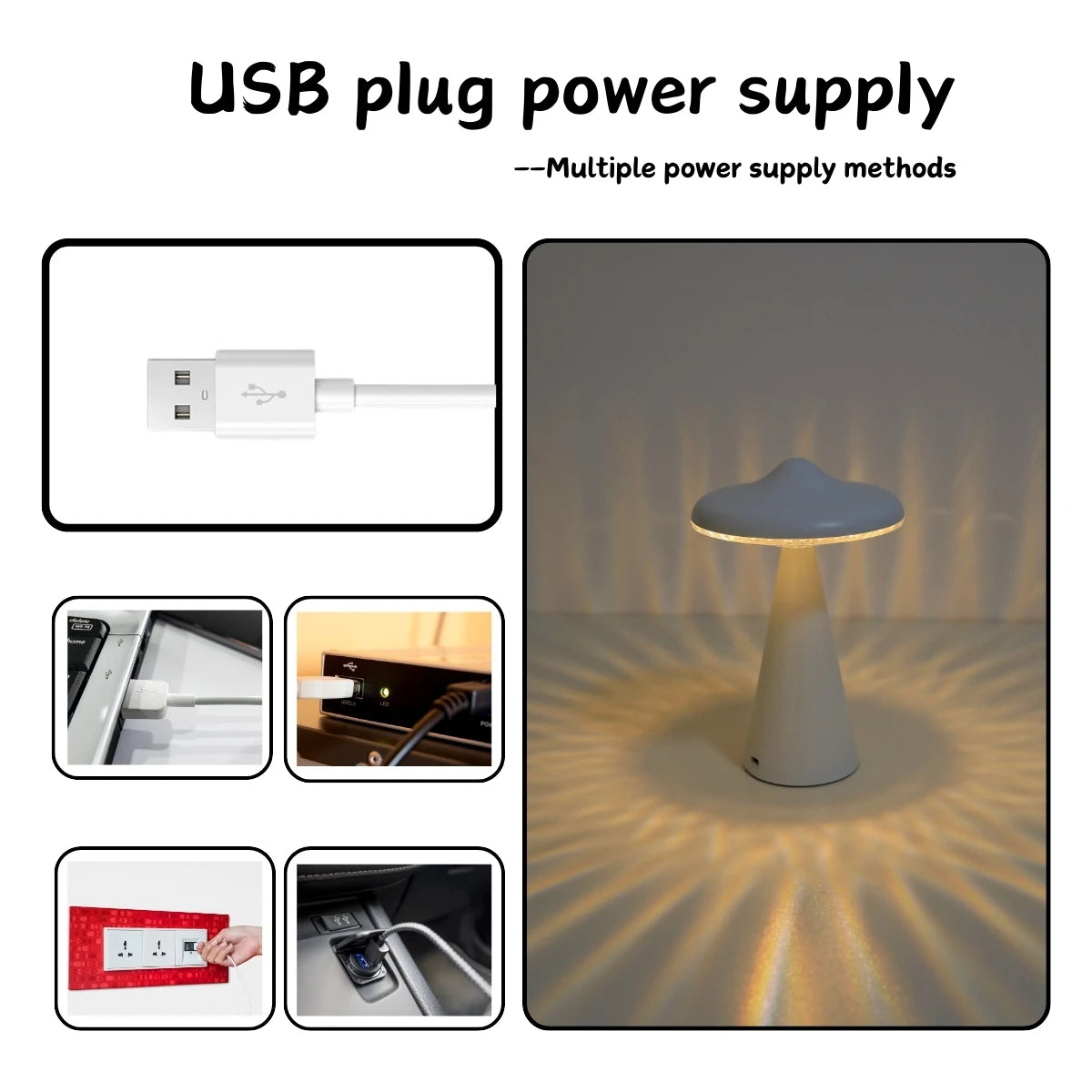 Mushroom LED Desk Lamp | Bedroom & Desk Aesthetic
