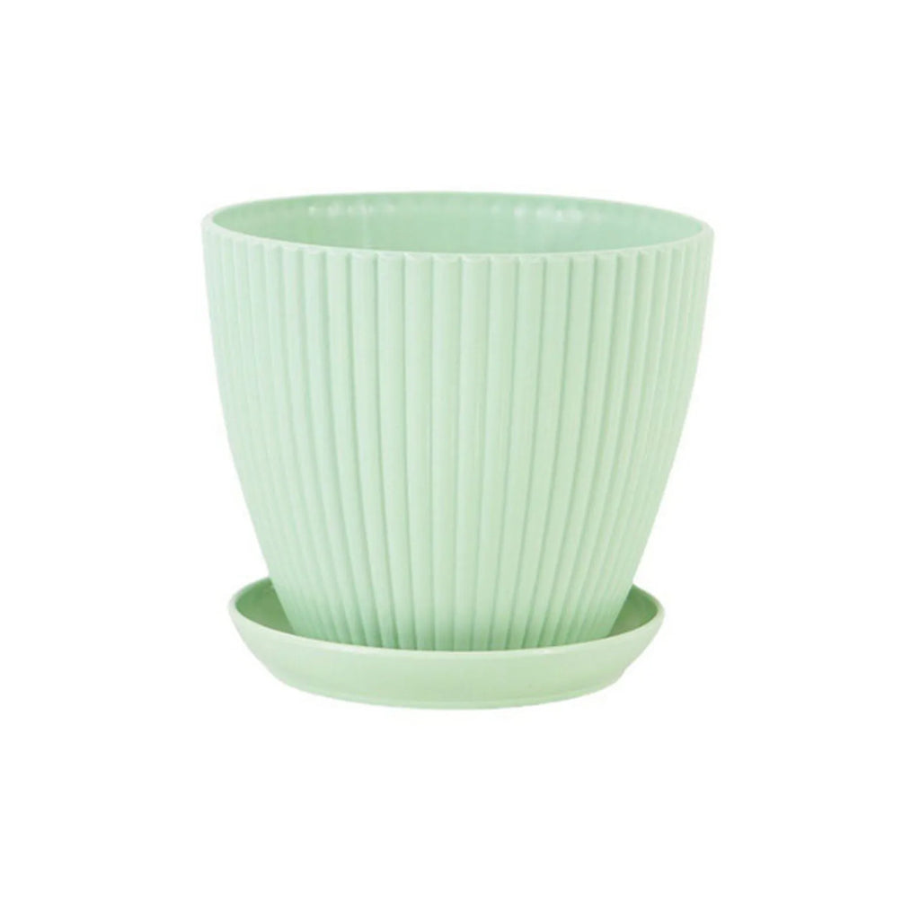 Round Succulent Pots with Tray for Home and Office