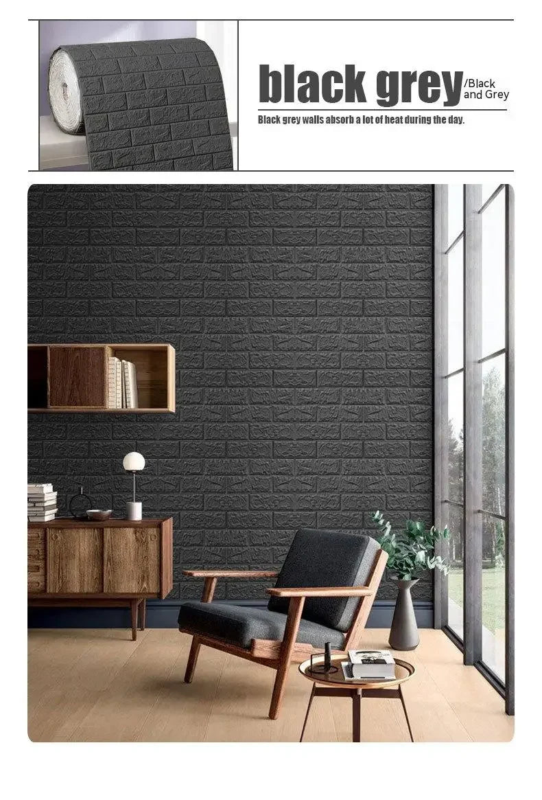 3D Brick Foam Wallpaper - Stylish Wall Decor