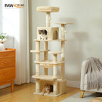 Large Cat Tree with Hammock & Scratching Posts for Indoor Cats
