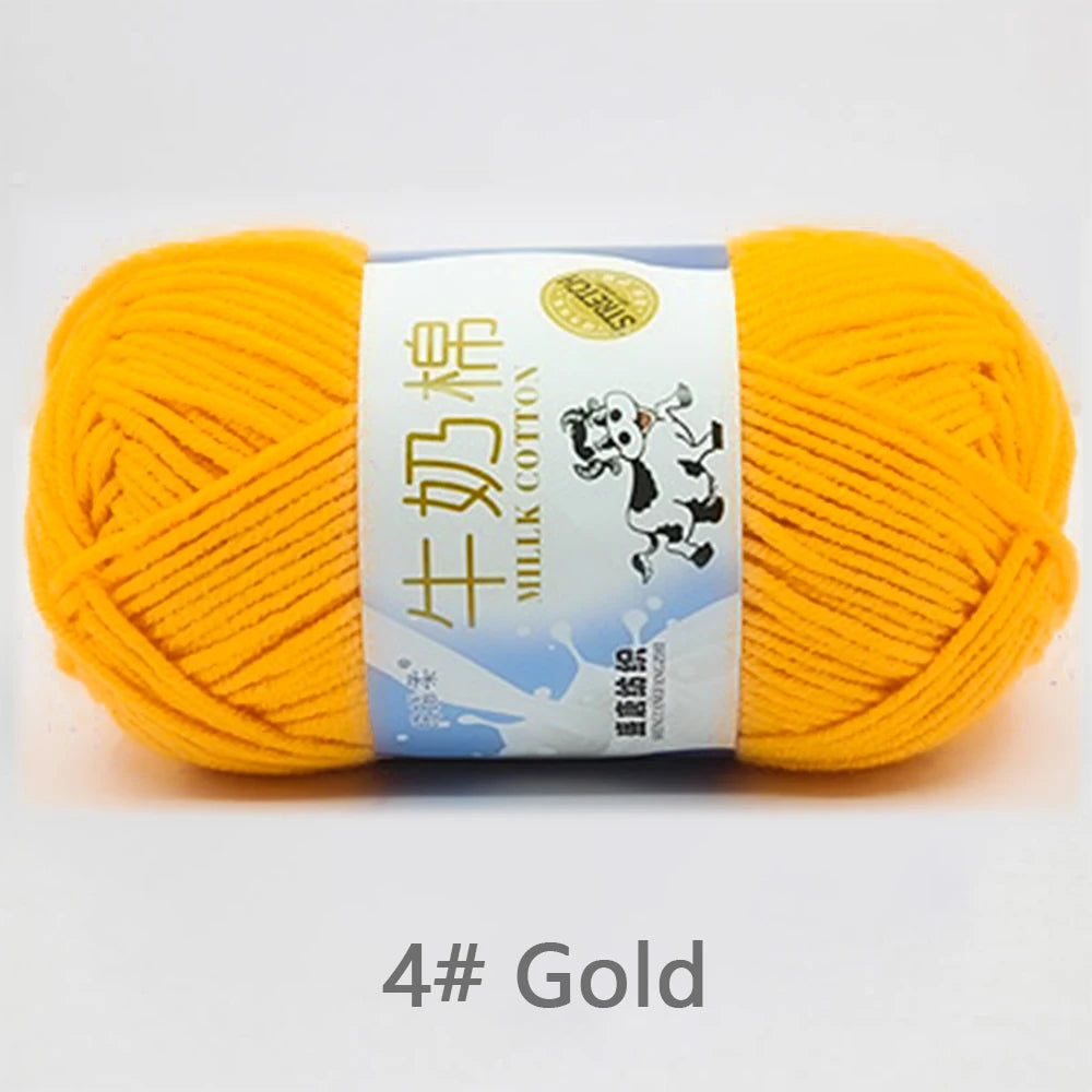 Soft Milk Cotton Yarn for Baby Sweaters & Scarves