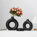 Nordic Donut Vase - Sleek Modern Minimalist Flower Pot