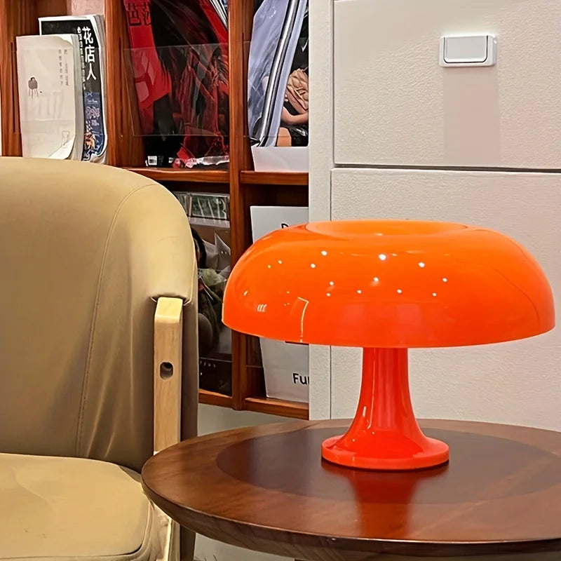 Mushroom LED Table Lamp | Small Apartment Nightlight + Retro Vibes