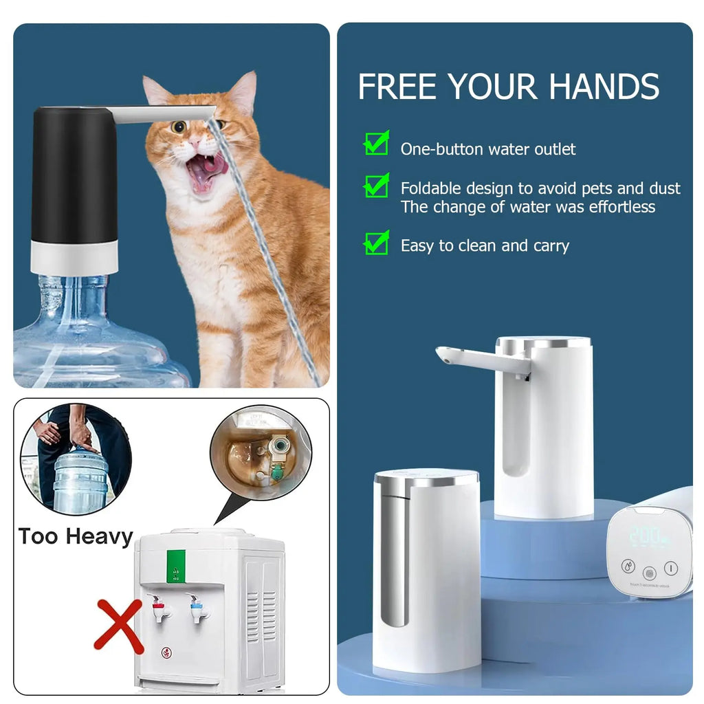 Automatic Portable Water Bottle Dispenser - Easy & Rechargeable