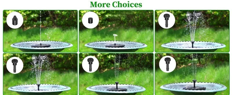 Solar Fountain Pump with 2.5W Eco-Friendly Panel