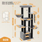 Multi-Level Cat Tree with Scratching Posts for Large Cats