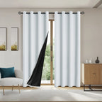 2pcs Modern Blackout Curtains for Cozy Bedrooms & Living Rooms