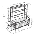 4-Tier Rolling Metal Storage Organizer for Sports Gear