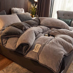 Soft Solid Color Milk Velvet Duvet Cover