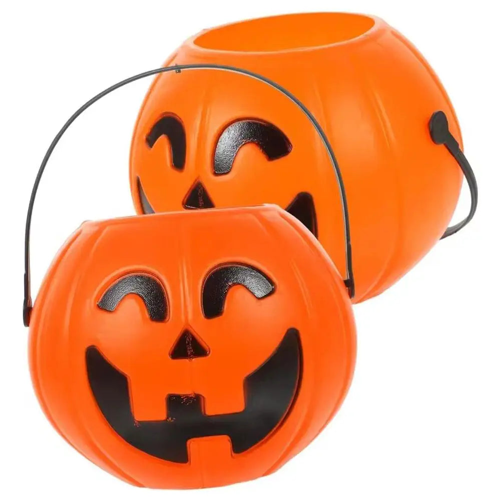 Halloween Pumpkin Bucket - Portable Candy Basket for Festivities