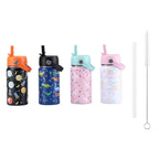 Kids Insulated Water Bottle with Straw - 360ML Stainless Steel