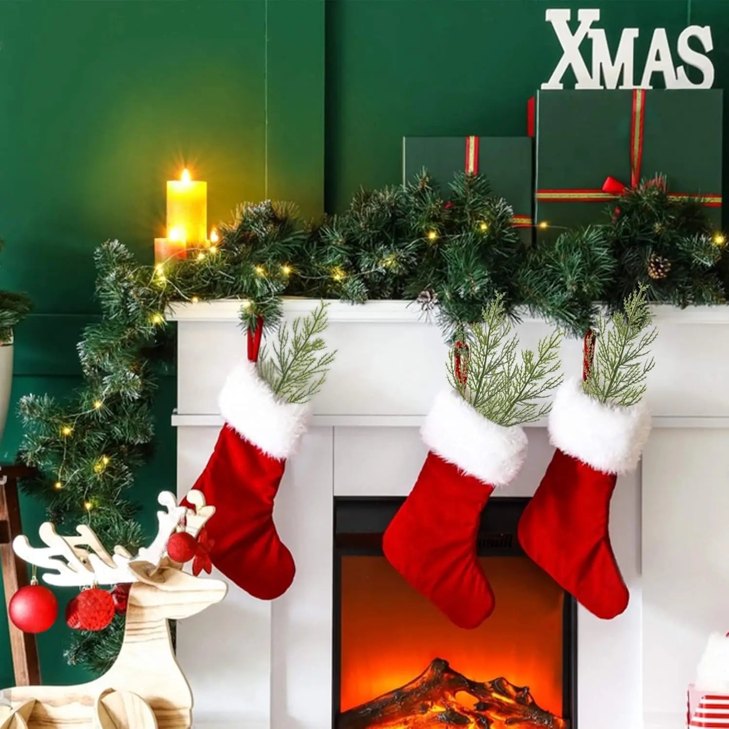 Artificial Pine Branches for Christmas Decor