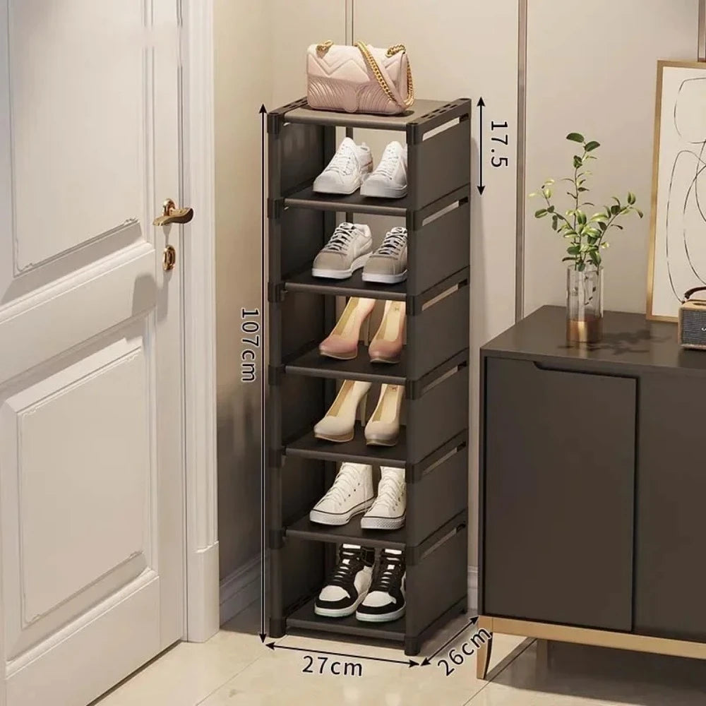 Stackable Corner Shoe Organizer - Space Saving Shoe Rack