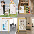 Heavy Duty Wedding Welcome Sign Stand with Leather Straps
