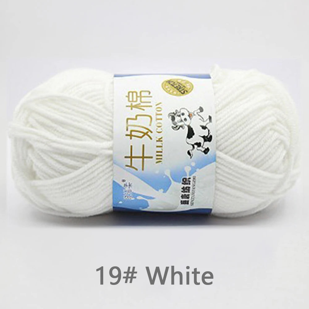Soft Milk Cotton Yarn for Baby Sweaters & Scarves