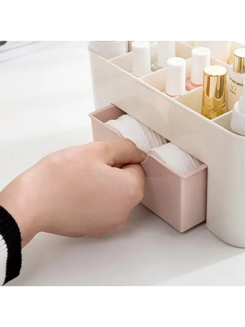 Acrylic Makeup Organizer with Drawer | Dorm Vanity Box | Aesthetic Green/Blue/Pink