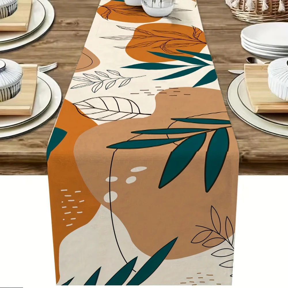 Scandinavian Geometric Table Runner - Modern Home Decor