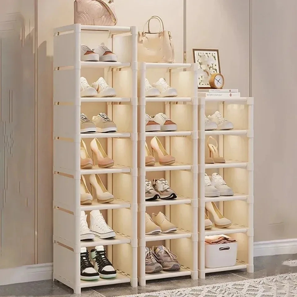 Stackable Corner Shoe Organizer - Space Saving Shoe Rack