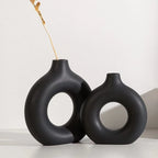 Nordic Donut Vase - Sleek Modern Minimalist Flower Pot