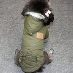 Warm Dog Jacket with Harness for Winter Hiking