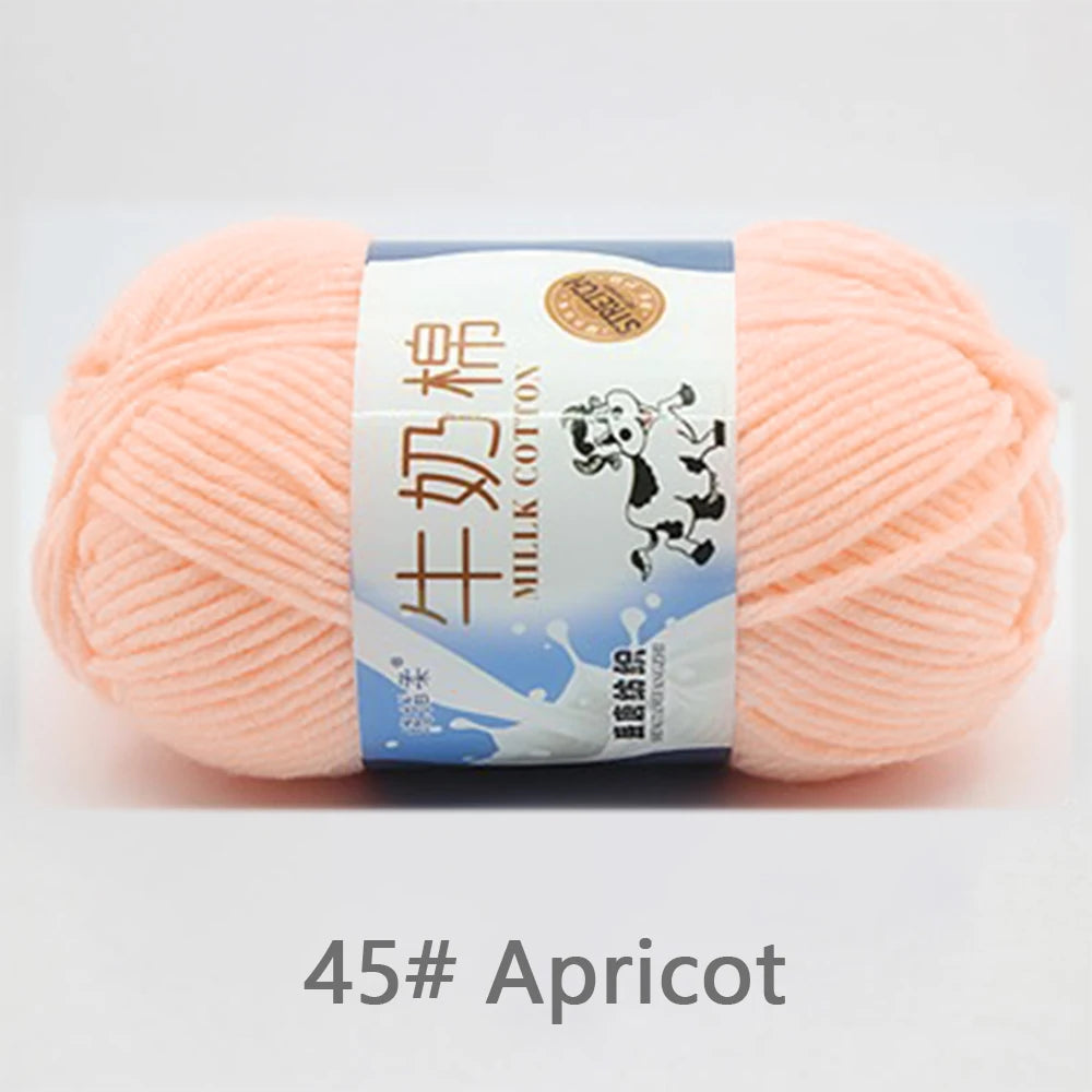 Soft Milk Cotton Yarn for Baby Sweaters & Scarves