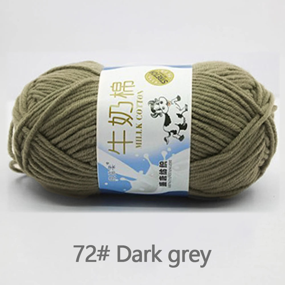 Soft Milk Cotton Yarn for Baby Sweaters & Scarves