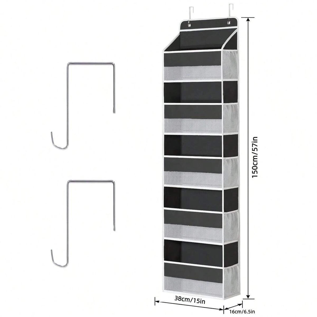 5-Layer Over-the-Door Organizer with Mesh Pockets - Space Saver