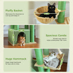 Multi-Level Cat Tree with Scratching Posts for Large Cats