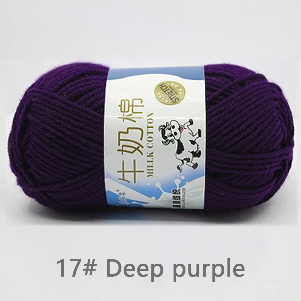 Soft Milk Cotton Yarn for Baby Sweaters & Scarves