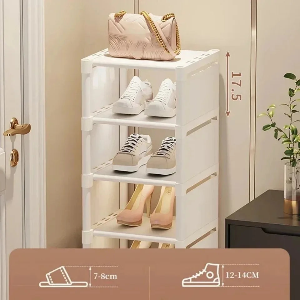 Stackable Corner Shoe Organizer - Space Saving Shoe Rack