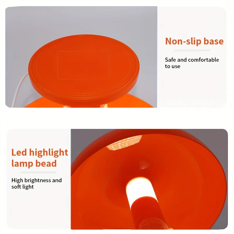 Mushroom LED Table Lamp | Small Apartment Nightlight + Retro Vibes