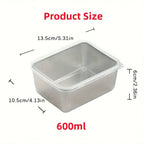 Leakproof Stainless Steel Food Storage Containers - 6-Piece Set