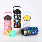 Kids Insulated Water Bottle with Straw - 360ML Stainless Steel