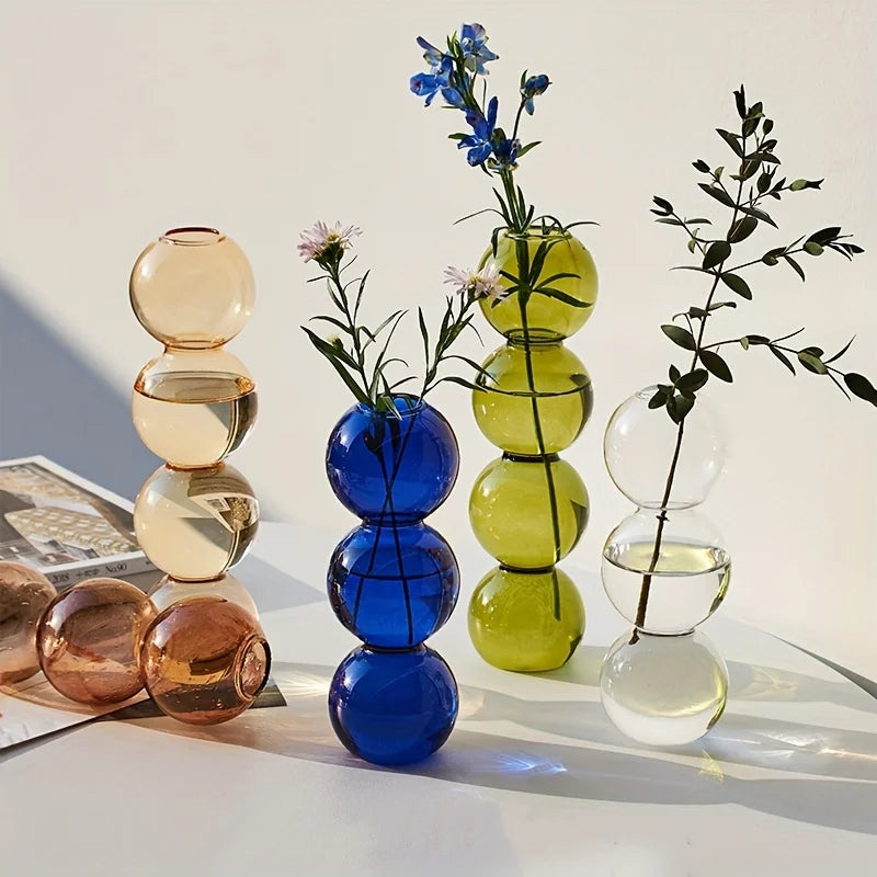Nordic Bubble Glass Vase - Elegant Hydroponic Planter