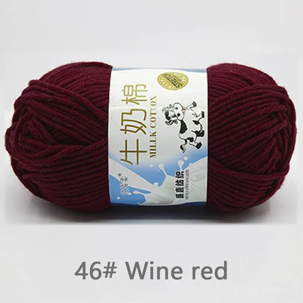 Soft Milk Cotton Yarn for Baby Sweaters & Scarves