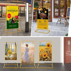 Heavy Duty Wedding Welcome Sign Stand with Leather Straps