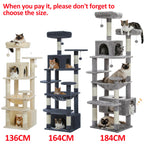 Large Cat Tree with Hammock & Scratching Posts for Indoor Cats