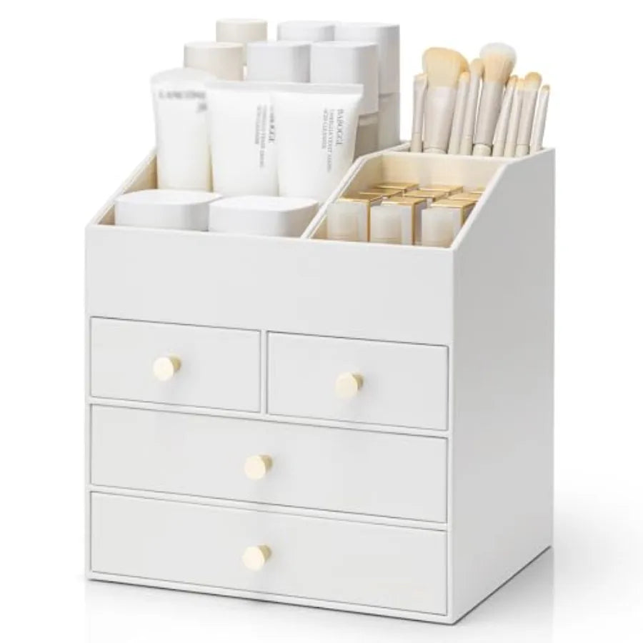 Makeup Organizer | Small Apartment Vanity White
