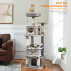 Large Cat Tree with Hammock & Scratching Posts for Indoor Cats