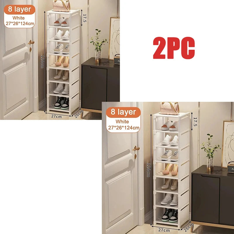 Stackable Corner Shoe Organizer - Space Saving Shoe Rack