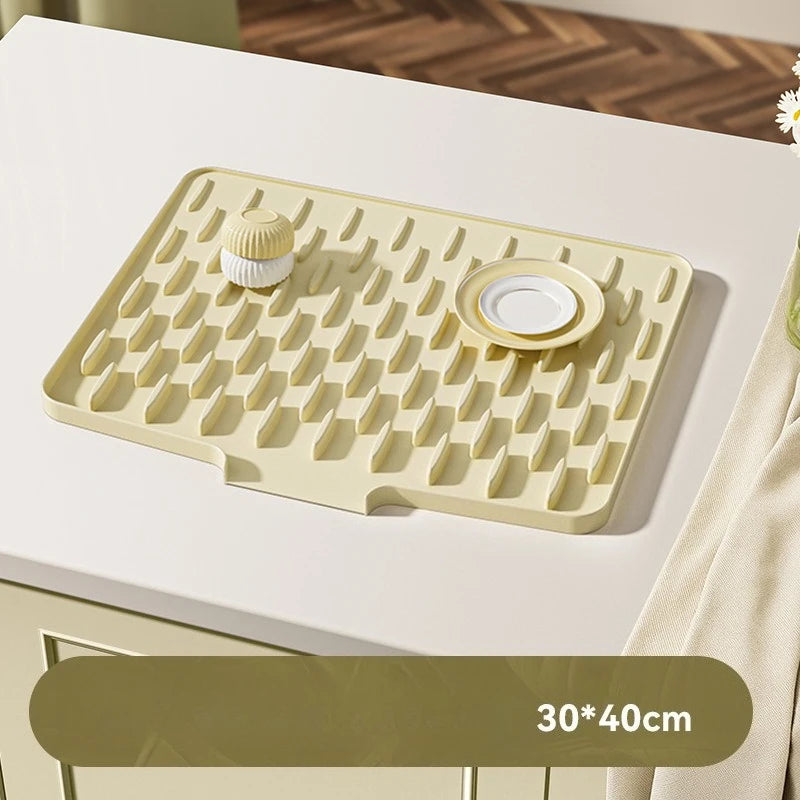 Non-Slip Silicone Sink Mat - Heat Resistant & Drain Design