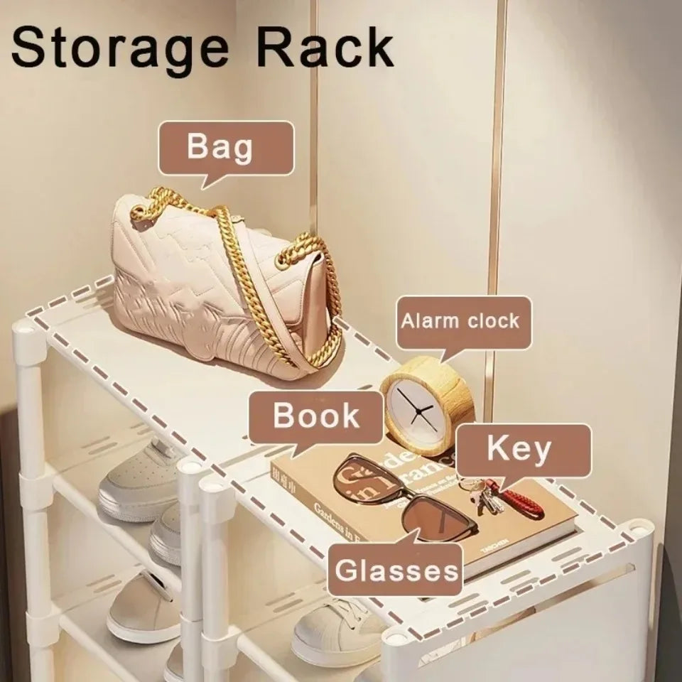 Stackable Corner Shoe Organizer - Space Saving Shoe Rack