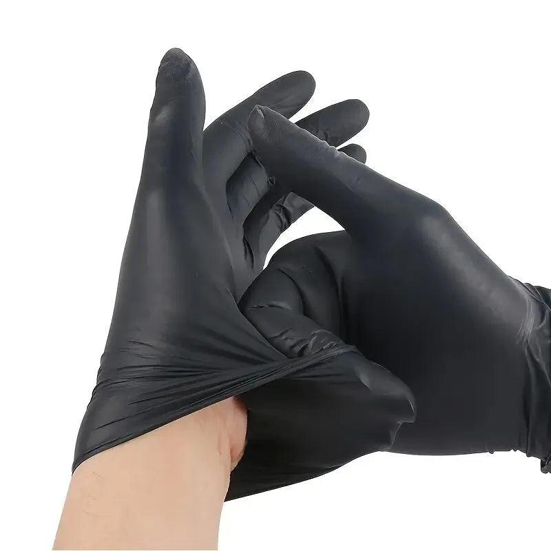 Black Nitrile Gloves for Kitchen & Bathroom Cleaning - 30/50/100PCS